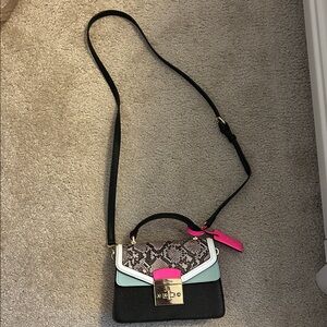 Aldo Black and Pink Crossbody Bag